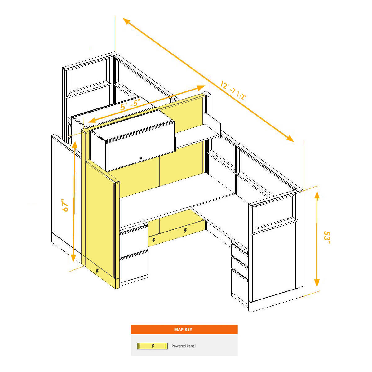 Modular furniture mixed height powered CUB 2C 53 67 P 56 PGL ESP WH PSO2 Modular furniture mixed height powered CUB 2C 53 67 P 56 PGL ESP WH PSO2