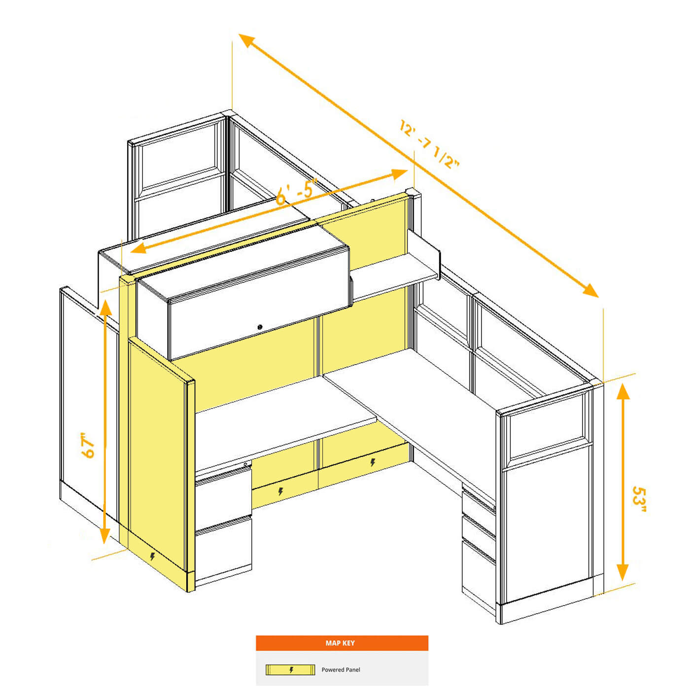 Modular furniture mixed height powered CUB 2C 53 67 P 66 PGL ESP WH PSO2 Modular furniture mixed height powered CUB 2C 53 67 P 66 PGL ESP WH PSO2