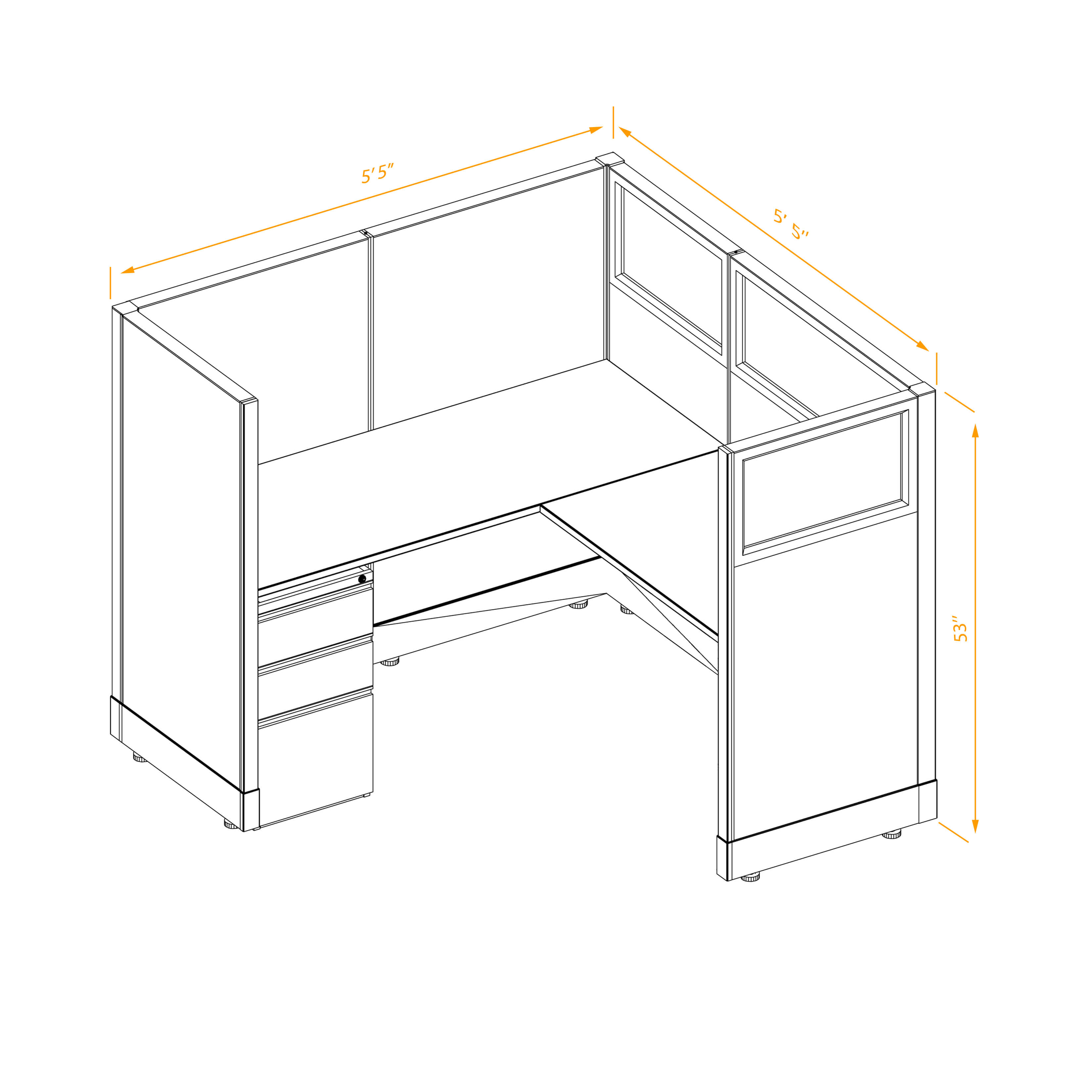 Office workstations 53h with partial glass panels unpowered CUB 1 53 NP 55 PGL ESP WH PSO2 Office workstations 53h with partial glass panels unpowered CUB 1 53 NP 55 PGL ESP WH PSO2