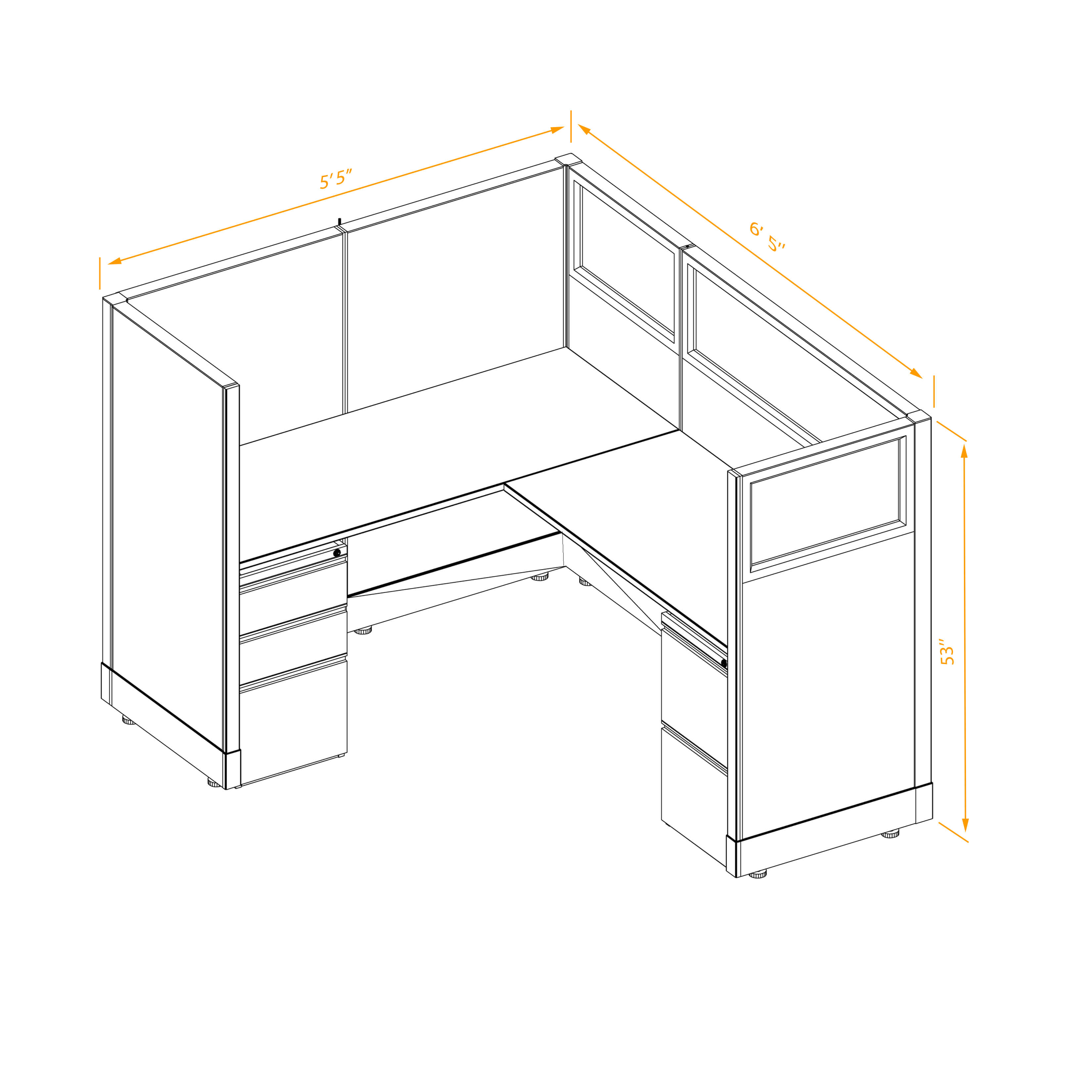 Office workstations 53h with partial glass panels unpowered CUB 1 53 NP 56 PGL ESP WH PSO2 Office workstations 53h with partial glass panels unpowered CUB 1 53 NP 56 PGL ESP WH PSO2