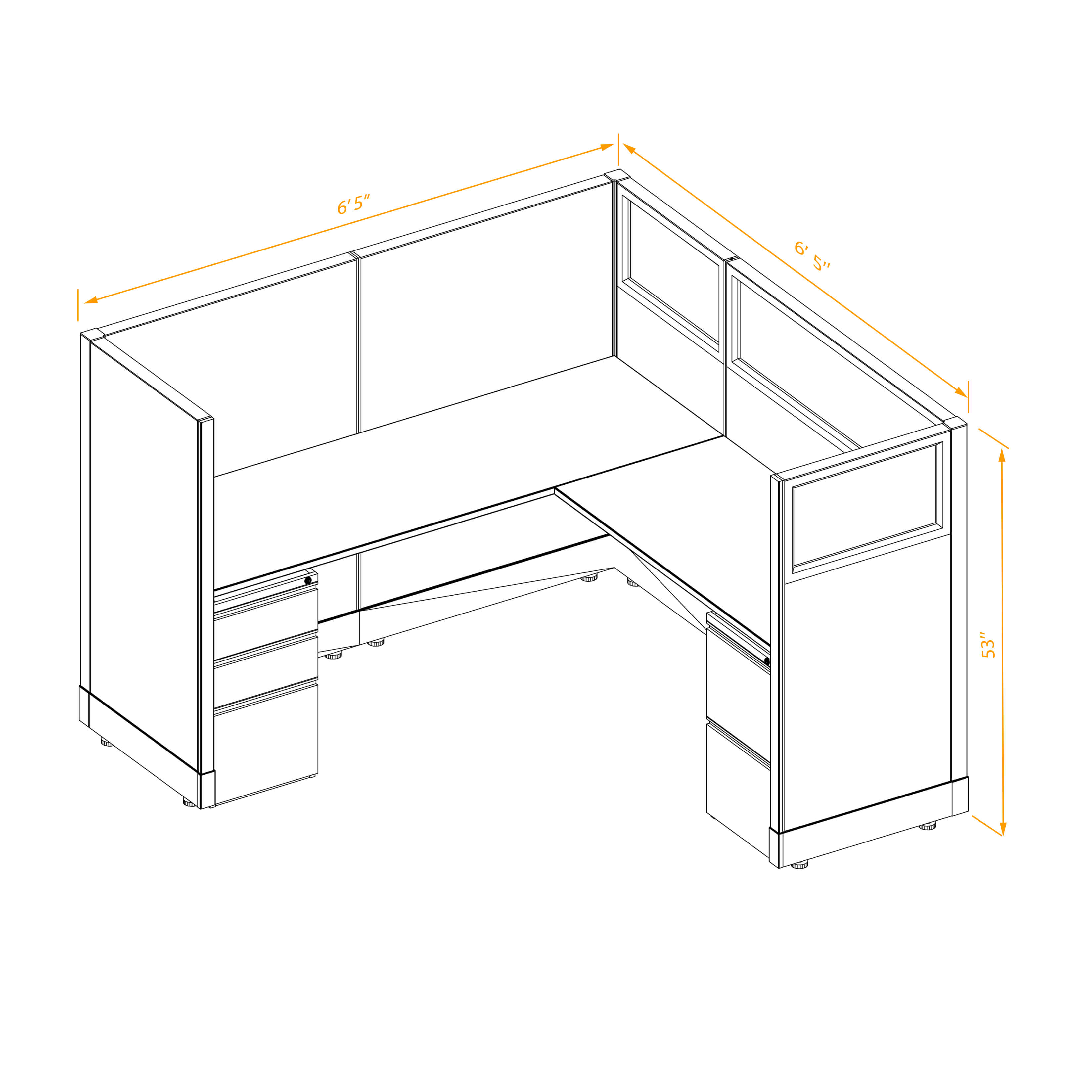 Office workstations 53h with partial glass panels unpowered CUB 1 53 NP 66 PGL ESP WH PSO2 Office workstations 53h with partial glass panels unpowered CUB 1 53 NP 66 PGL ESP WH PSO2
