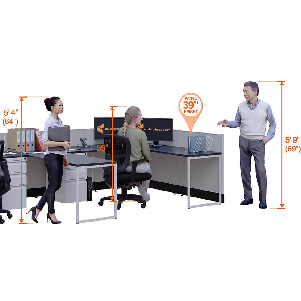Workstation furniture 39h 2pack bullpen angle heights Workstation furniture 39h 2pack bullpen angle heights