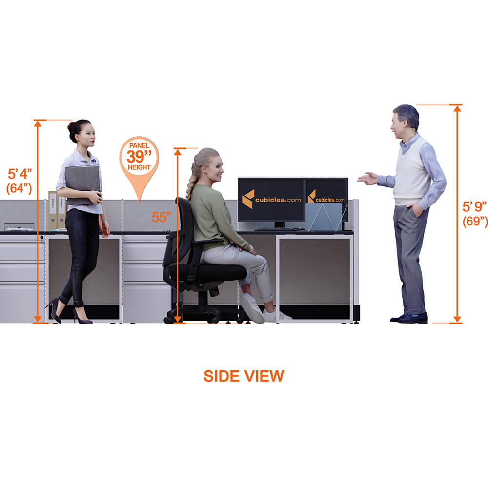 Workstation furniture 39h 2pack bullpen side heights Workstation furniture 39h 2pack bullpen side heights