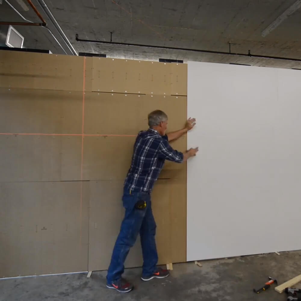 Modular walls white paintable skin 1 Modular walls white paintable skin 1