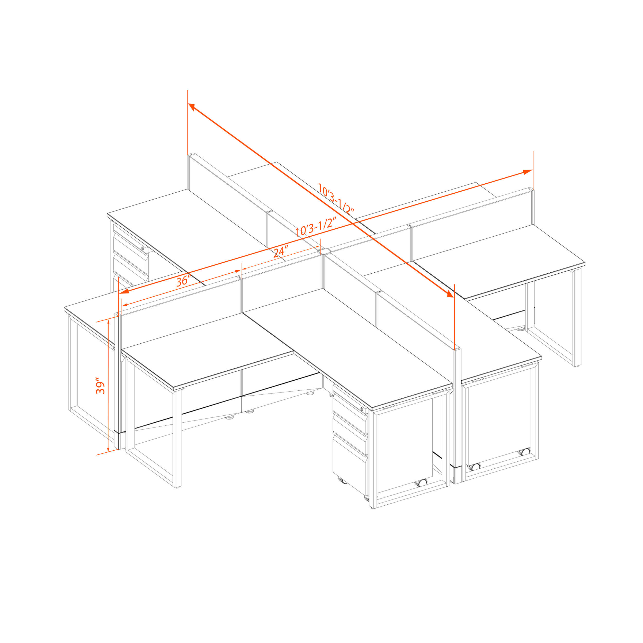 Office benching systems 55 39 x Office benching systems 55 39 x