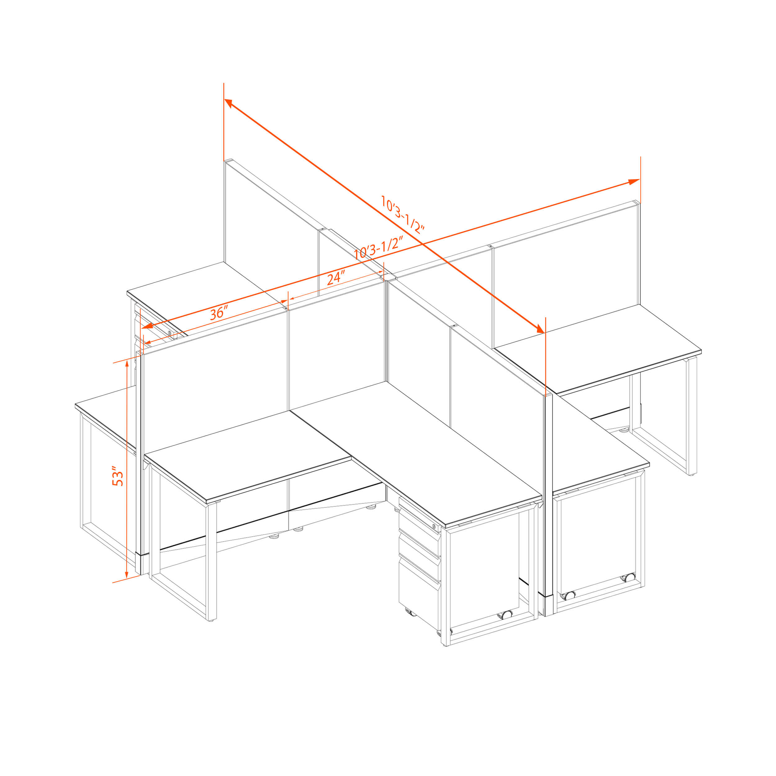 Office benching systems 55 53 x Office benching systems 55 53 x