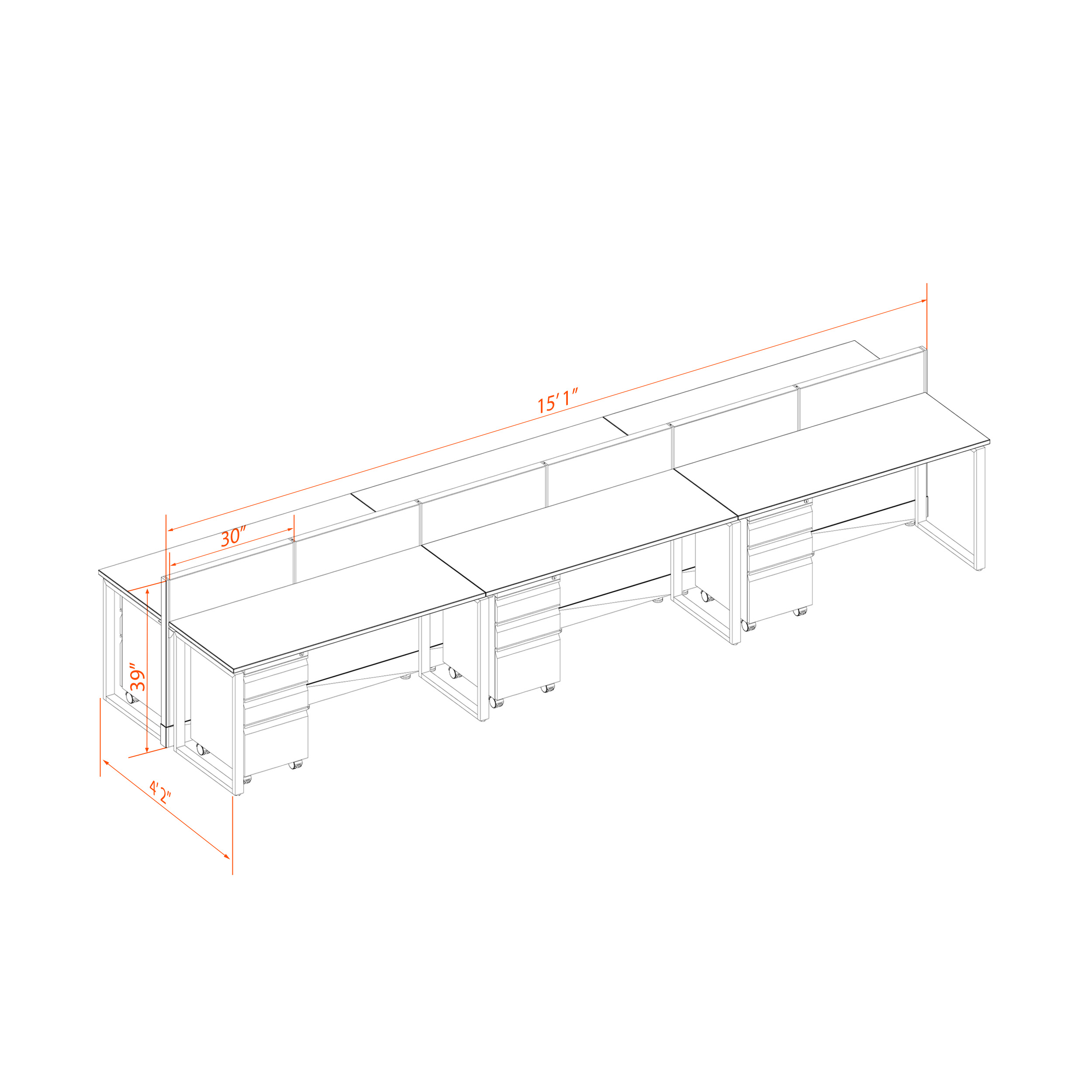 Office benching systems CUB B 6 39 52 WHT WH PSO2 1 Office benching systems CUB B 6 39 52 WHT WH PSO2 1