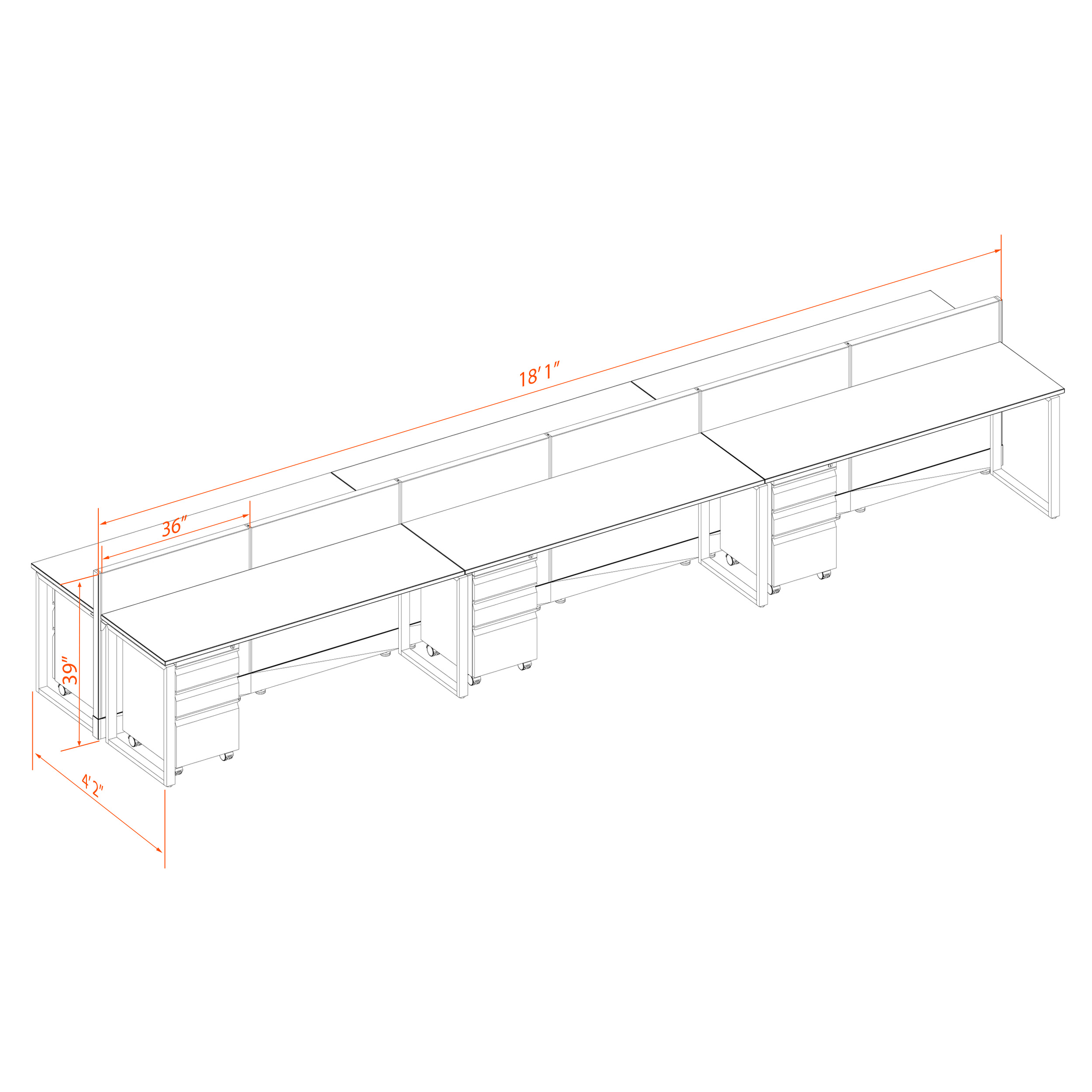 Office benching systems CUB B 6 39 62 WHT WH PSO2 1 Office benching systems CUB B 6 39 62 WHT WH PSO2 1