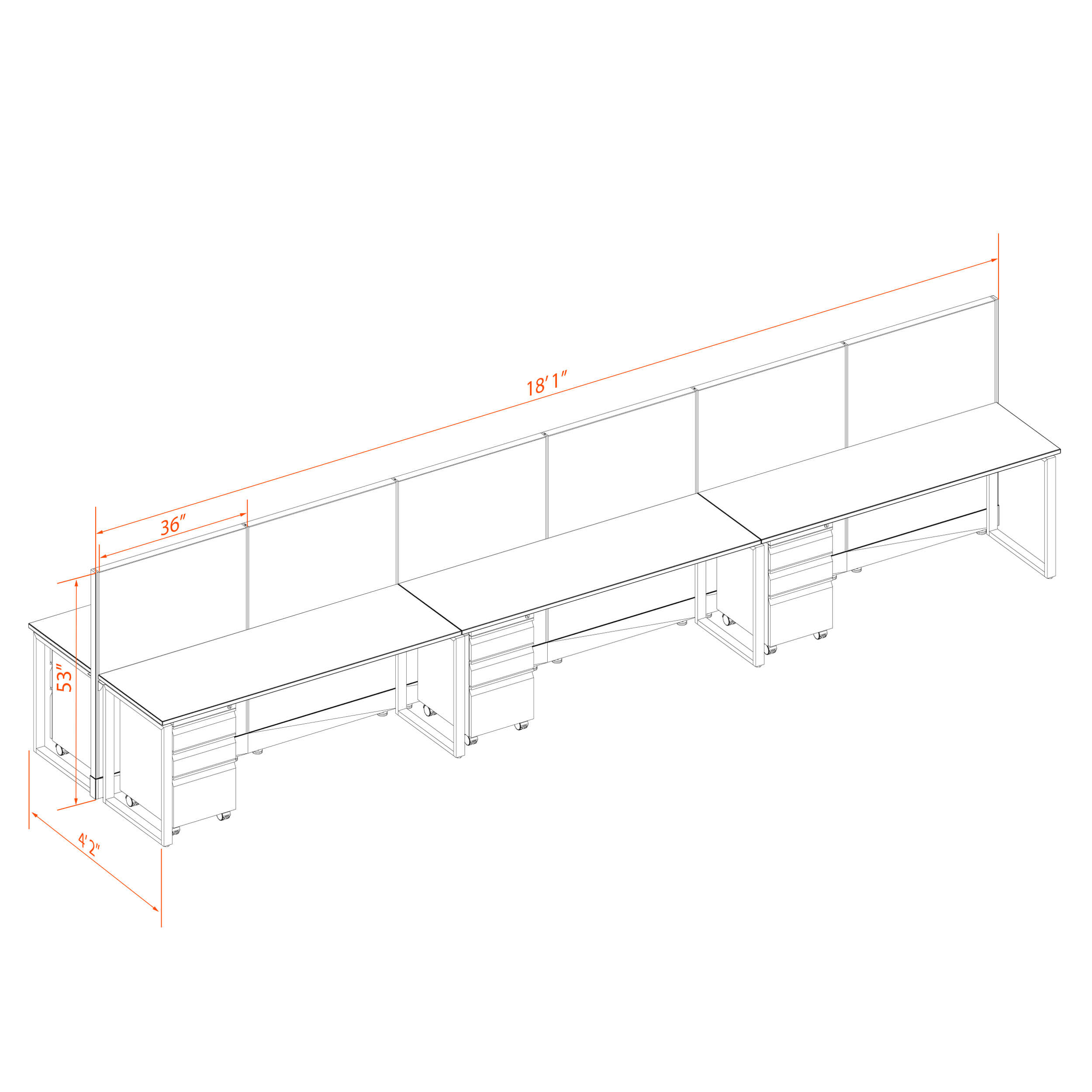 Office benching systems CUB B 6 39 62 WHT WH PSO2 Office benching systems CUB B 6 39 62 WHT WH PSO2