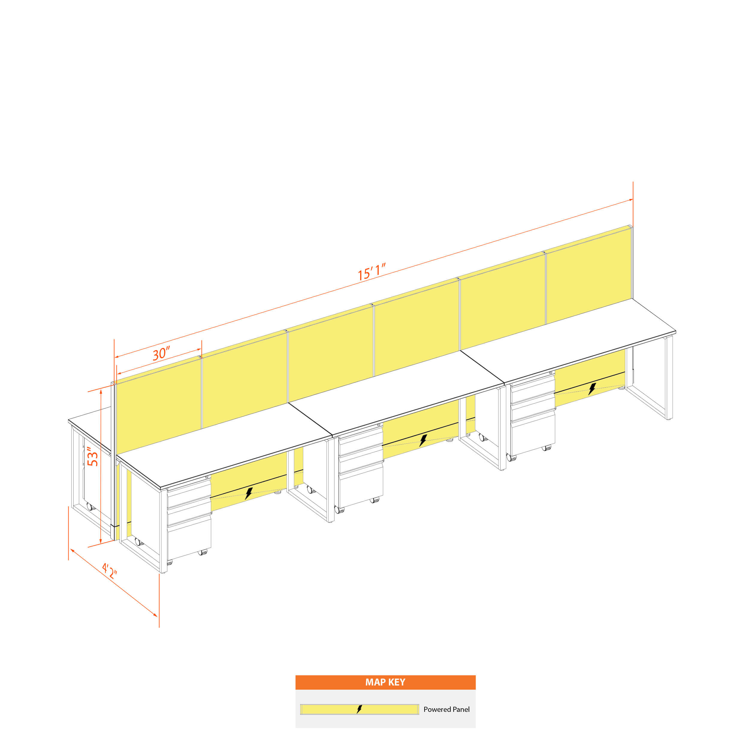 Office benching systems CUB B 6 53 P 52 WHT WH PSO2 Office benching systems CUB B 6 53 P 52 WHT WH PSO2