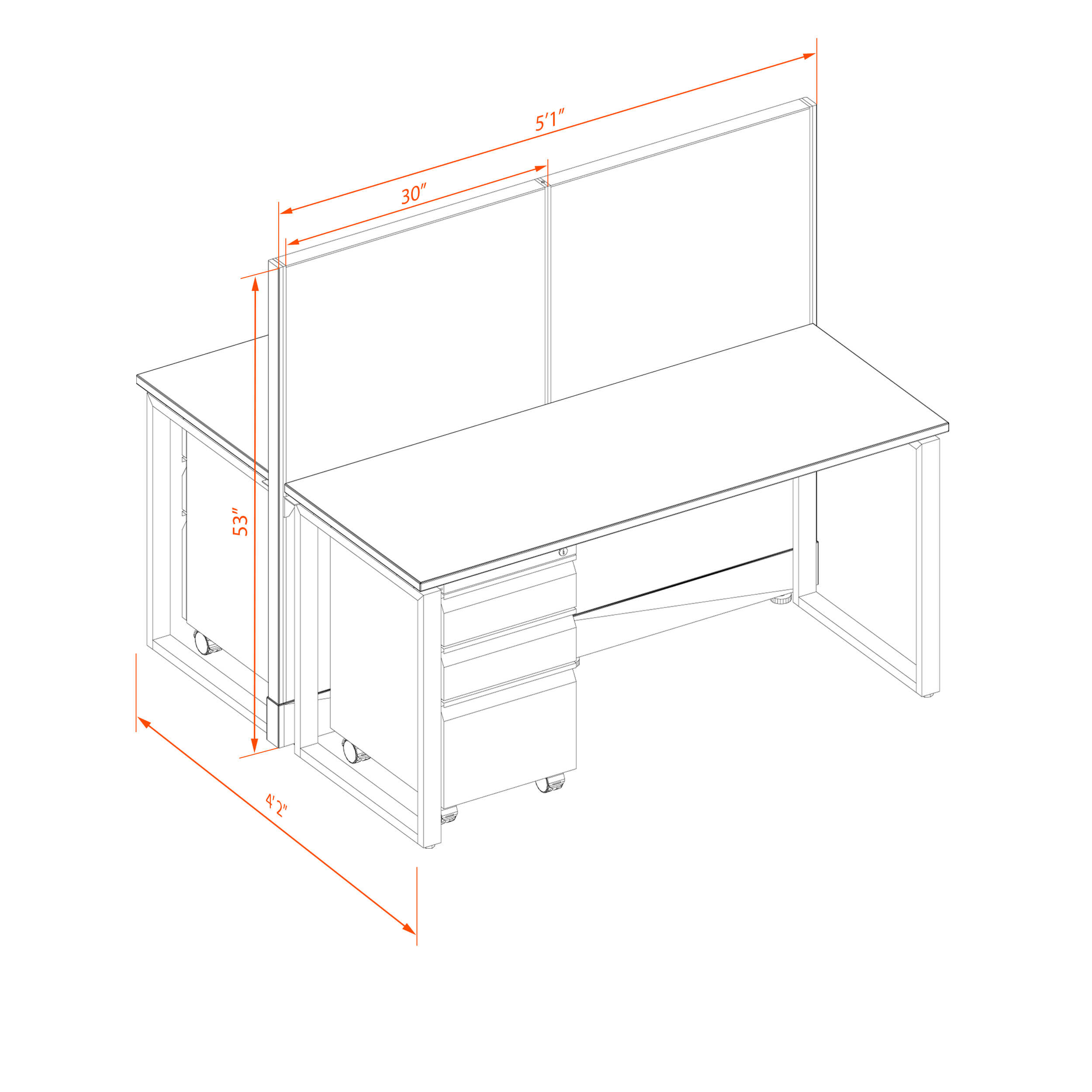 Office benching systems unpowered 52 Office benching systems unpowered 52