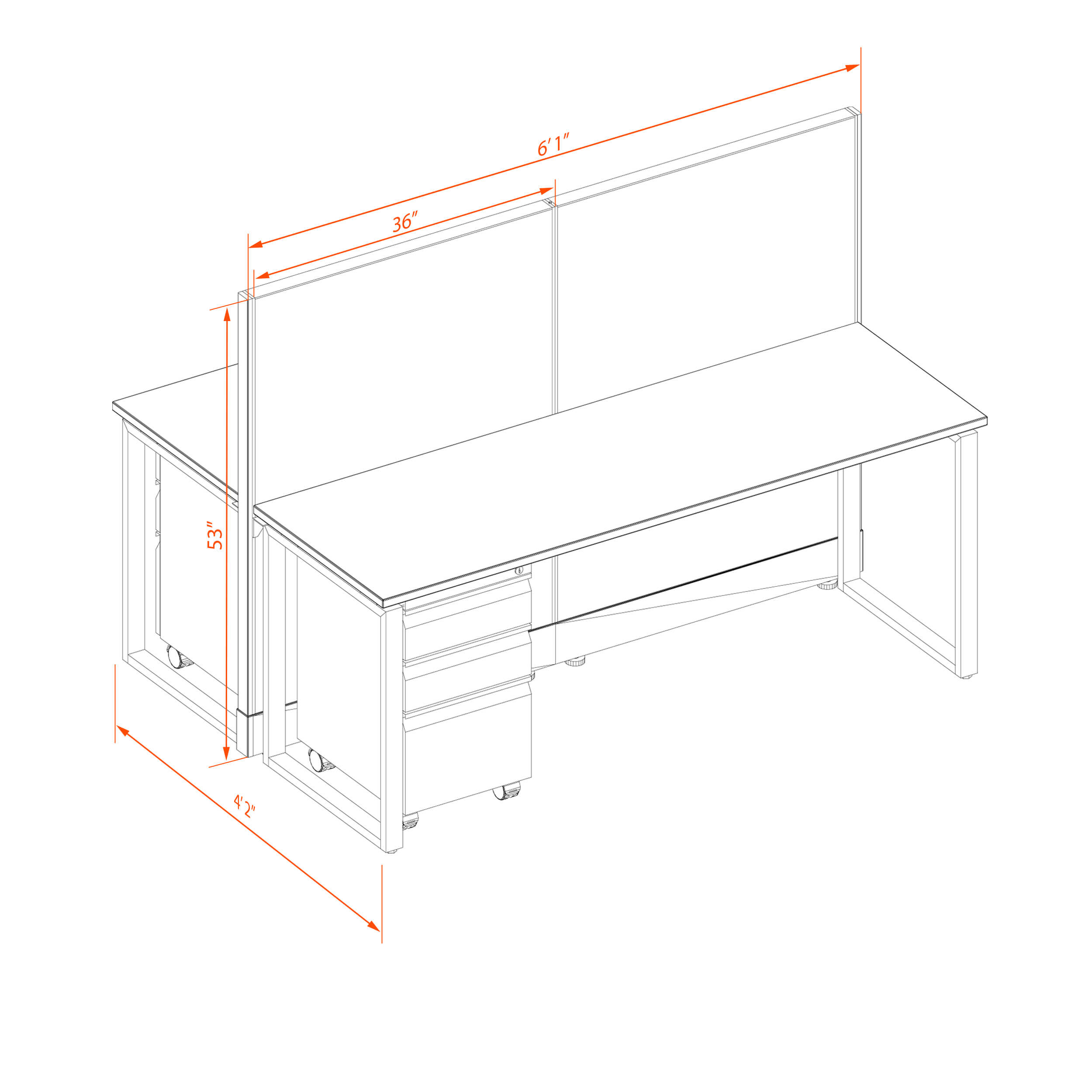 Office benching systems unpowered 62 Office benching systems unpowered 62