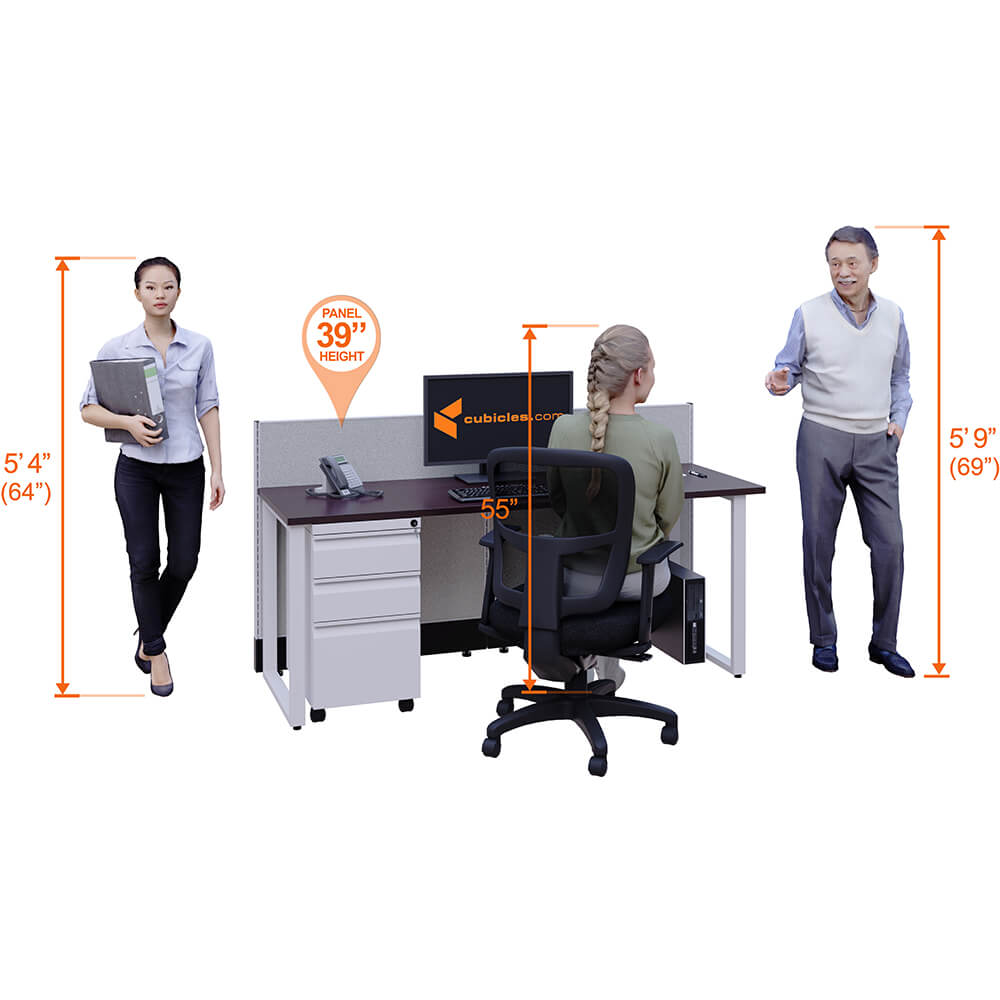 Office benching perspective heights Office benching perspective heights
