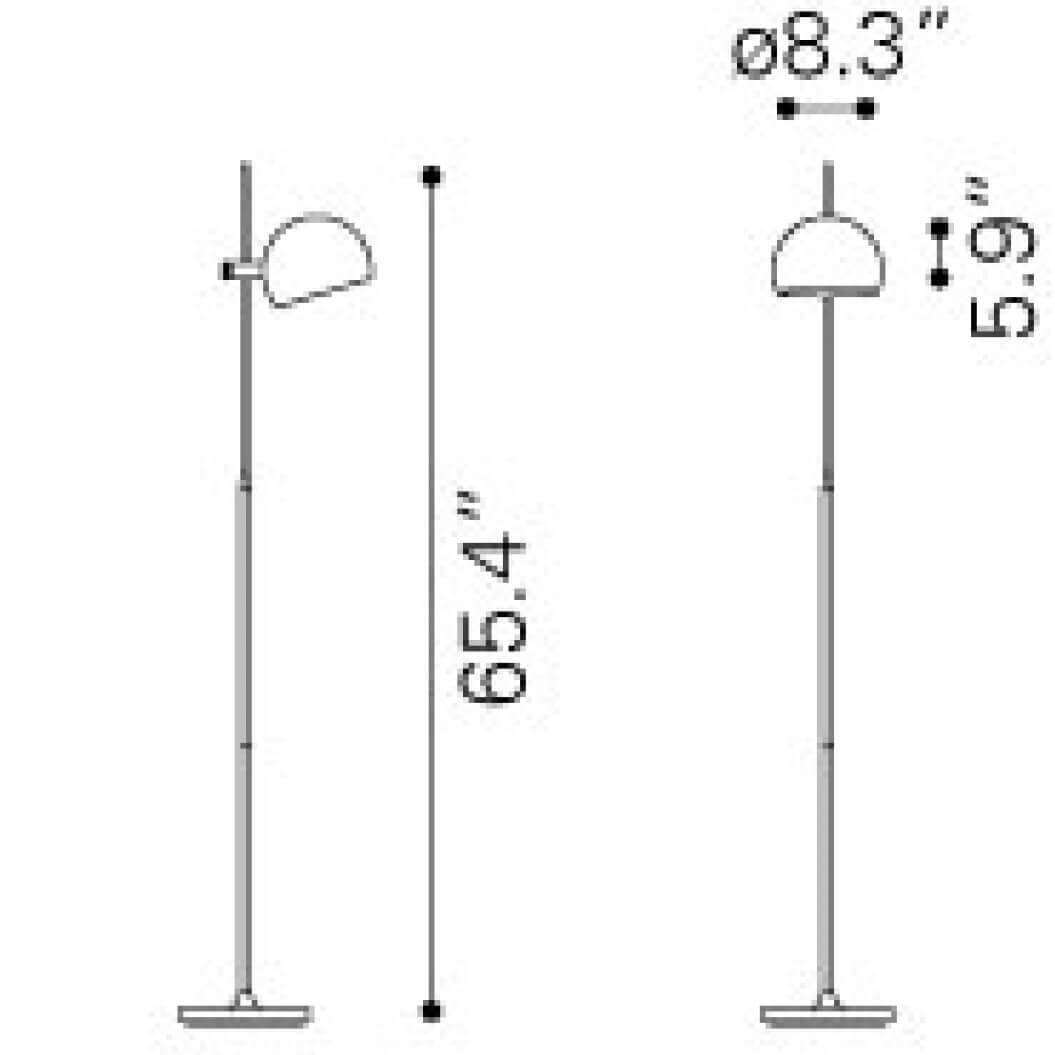 Office floor lamps dimensions view Office floor lamps dimensions view