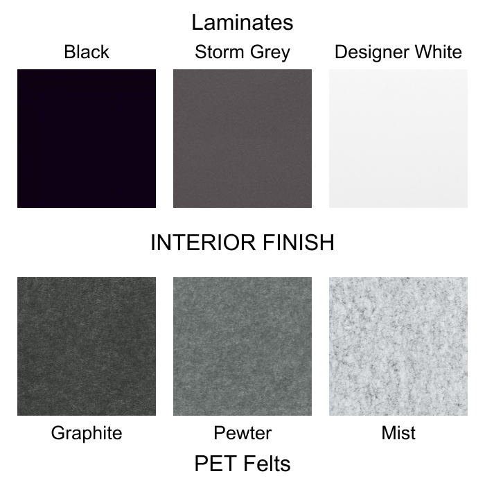Office pod interior finish Office pod interior finish