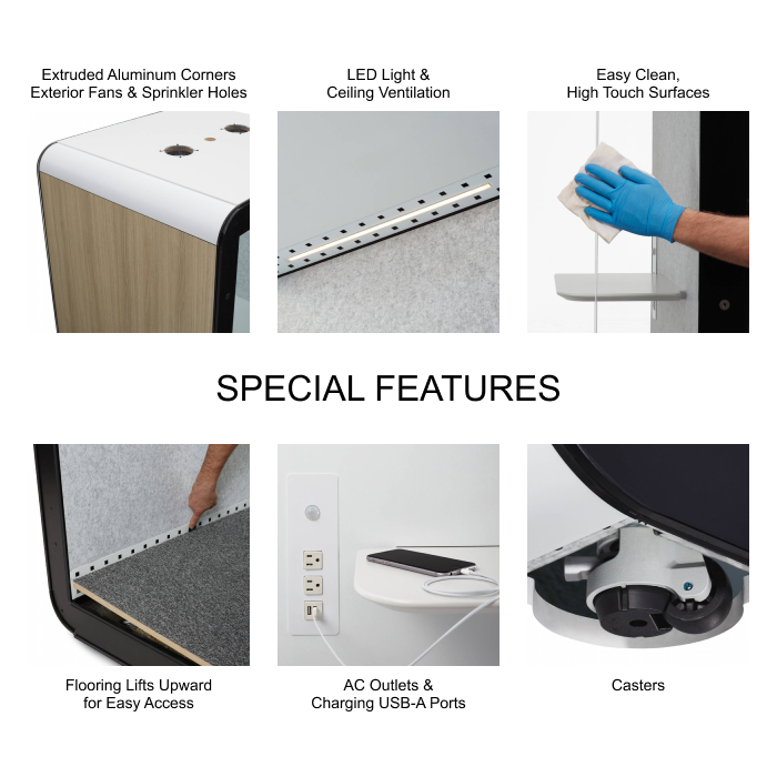 Office privacy booth special features Office privacy booth special features