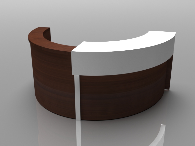 1Round reception desk CUB SPH C05 LOG whisky 1Round reception desk CUB SPH C05 LOG whisky