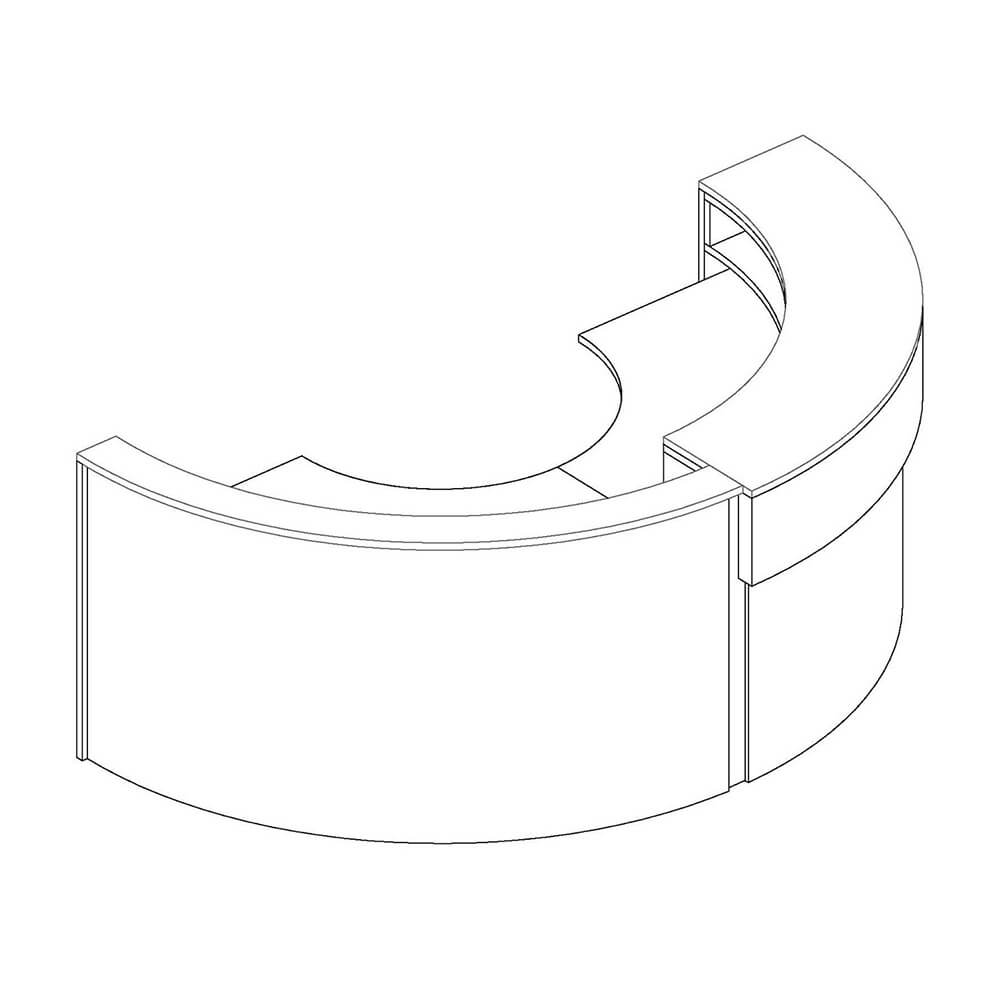Impress cool reception desk 3d Impress cool reception desk 3d