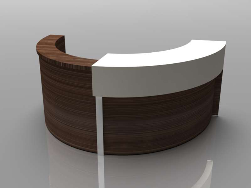 Round reception desk CUB SPH C05 LOG grigio Round reception desk CUB SPH C05 LOG grigio