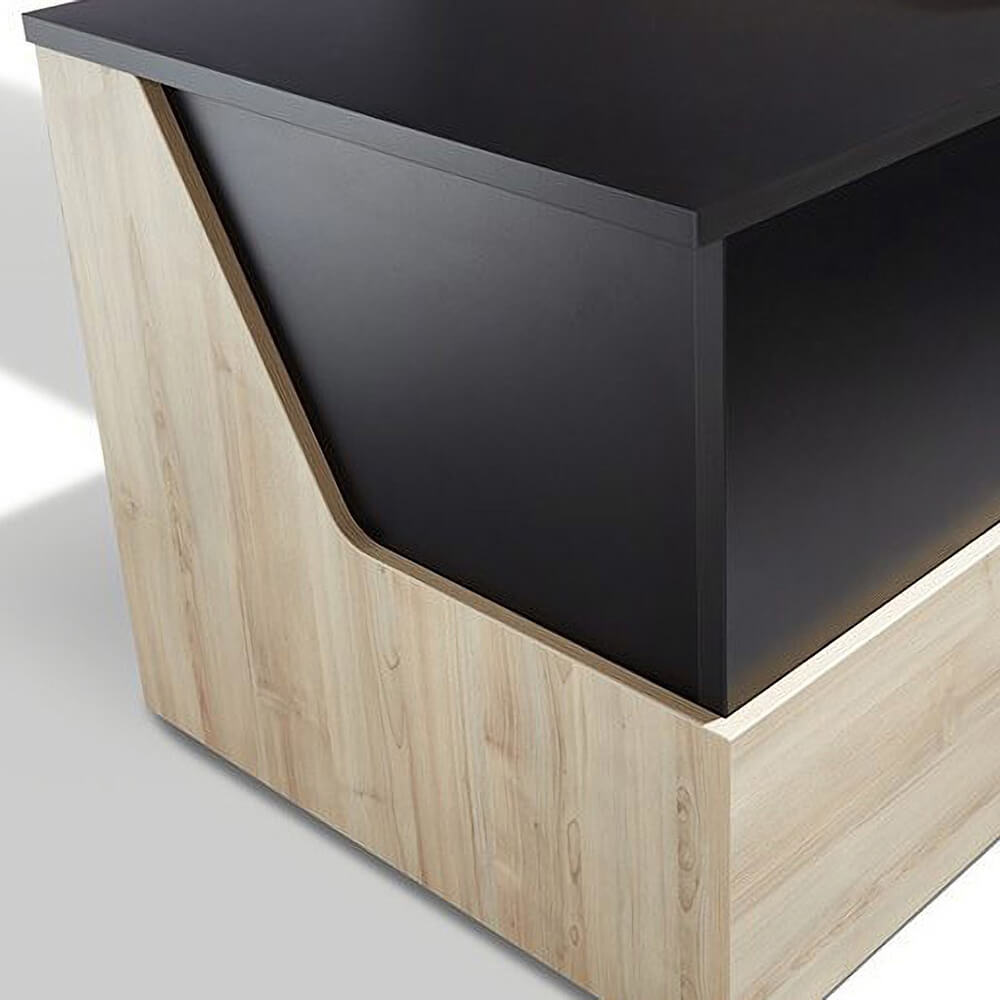 Solide reception desk l shape detail Solide reception desk l shape detail