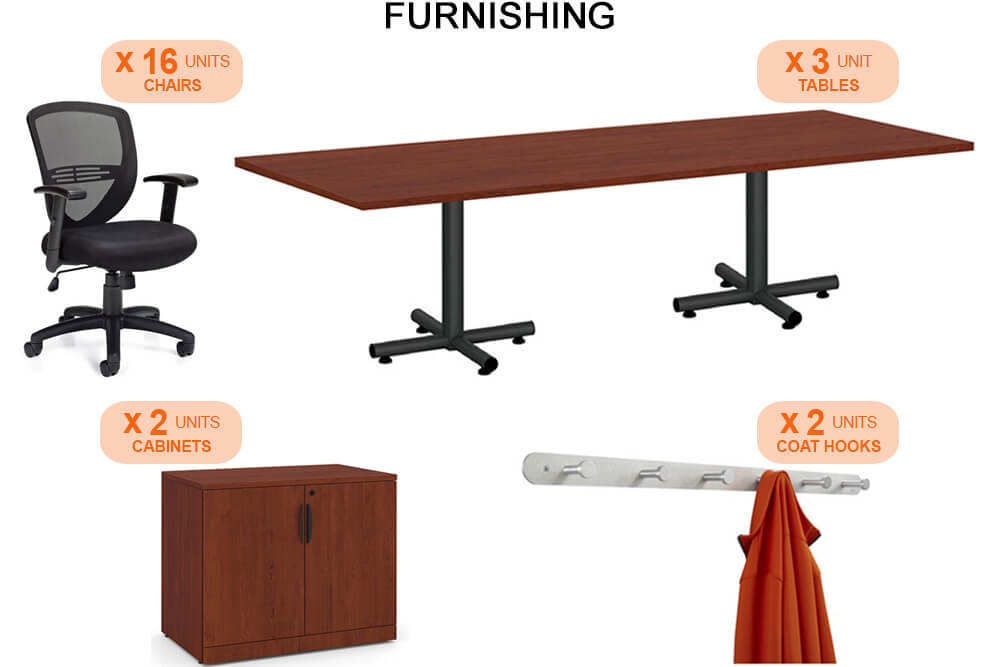 Conference trailer furnishing items Conference trailer furnishing items