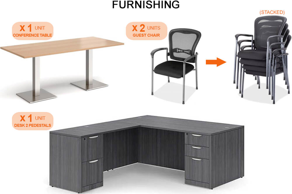Construction manager office trailer furnishings 1 Construction manager office trailer furnishings 1