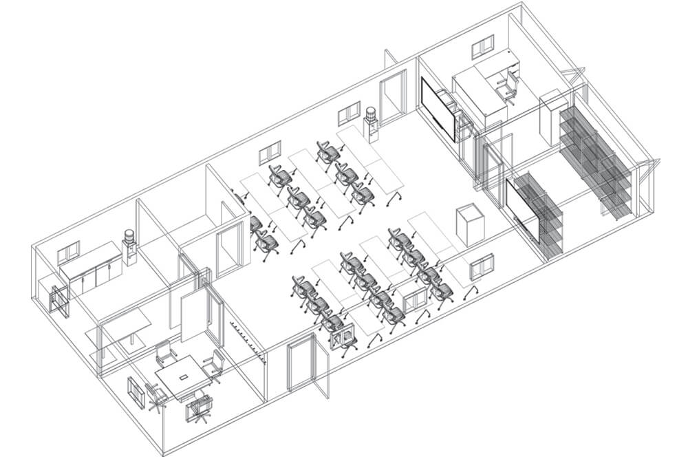 Training trailer 3d drawing Training trailer 3d drawing
