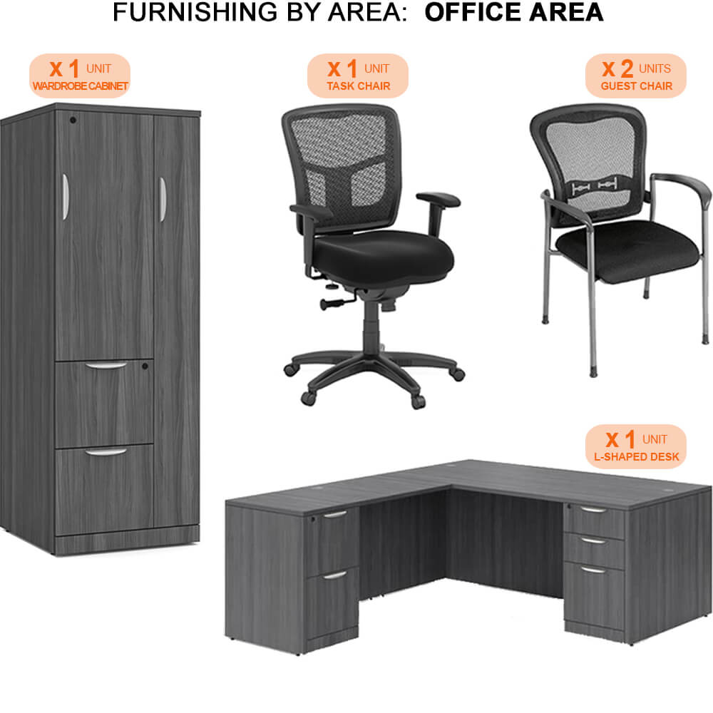 Training trailer office area furnishing items Training trailer office area furnishing items