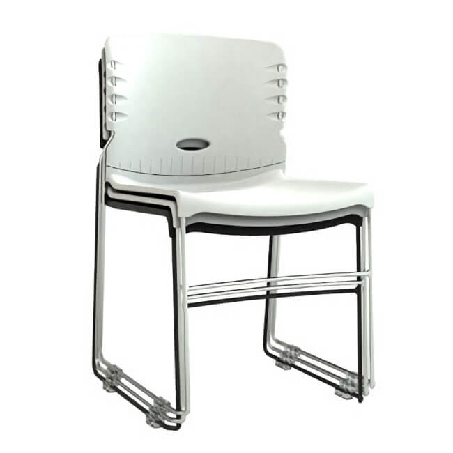 Reception office chairs stacked Reception office chairs stacked