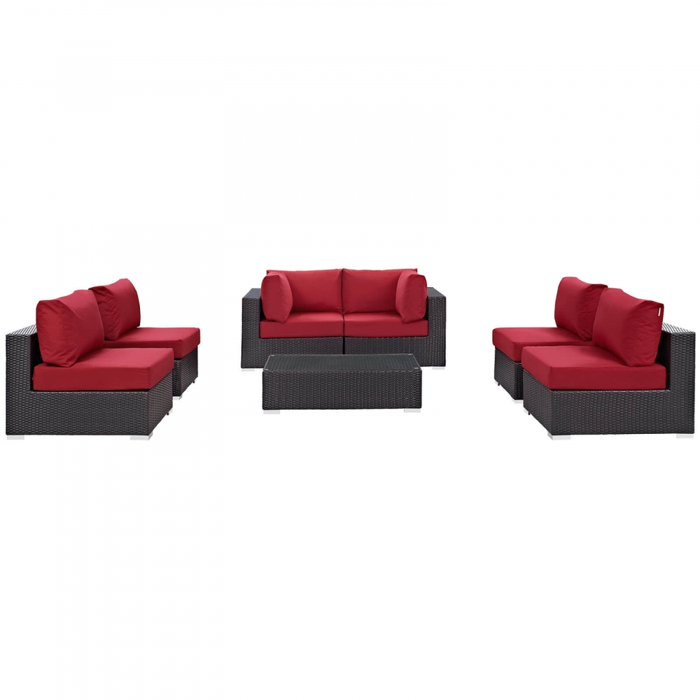 Outdoor lounge furniture CUB EEI 2164 EXP RED SET MOD Outdoor lounge furniture CUB EEI 2164 EXP RED SET MOD