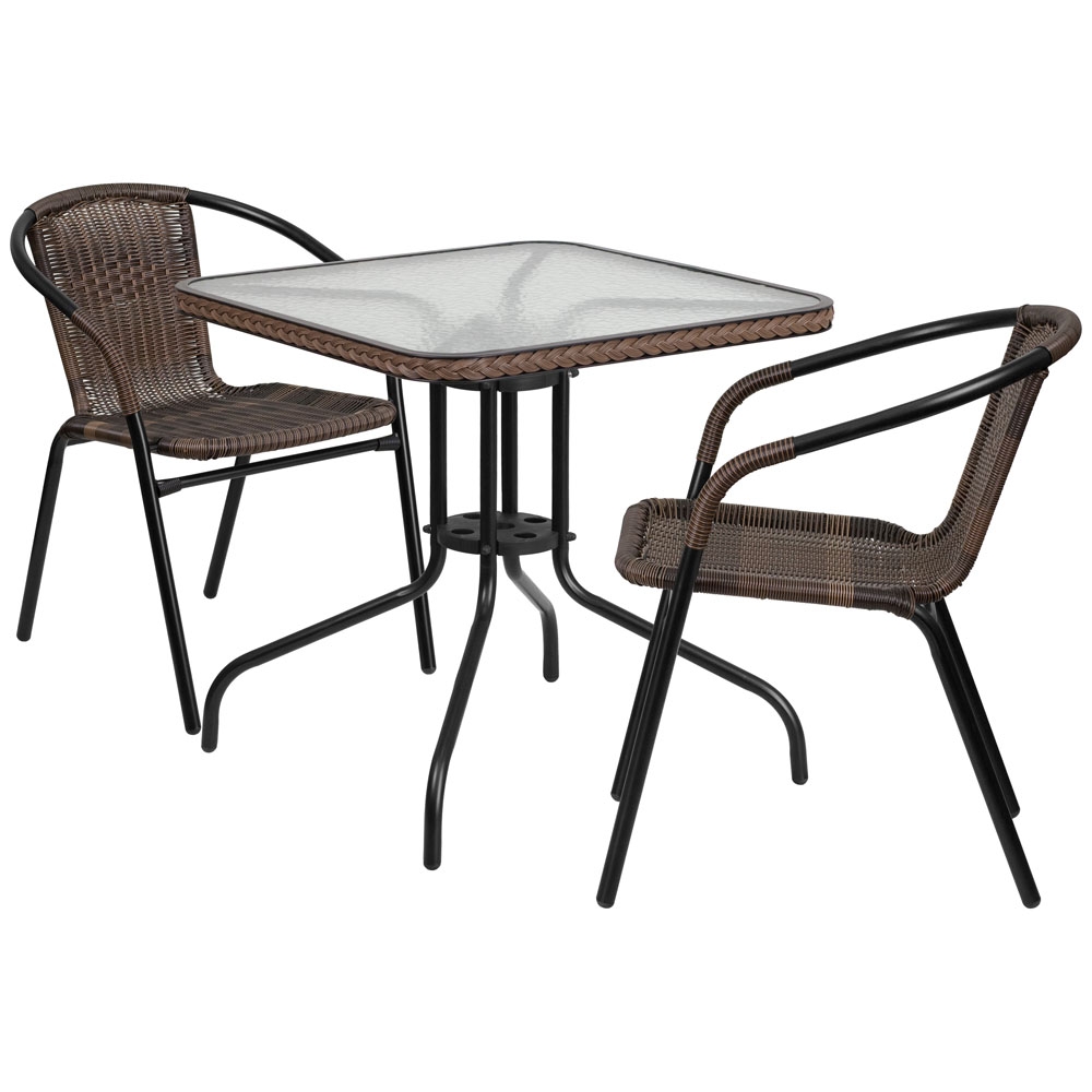 Outdoor table and chairs CUB TLH 073SQ 037BN2 GG FLA Outdoor table and chairs CUB TLH 073SQ 037BN2 GG FLA