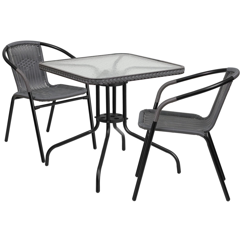 Outdoor table and chairs CUB TLH 073SQ 037GY2 GG FLA Outdoor table and chairs CUB TLH 073SQ 037GY2 GG FLA