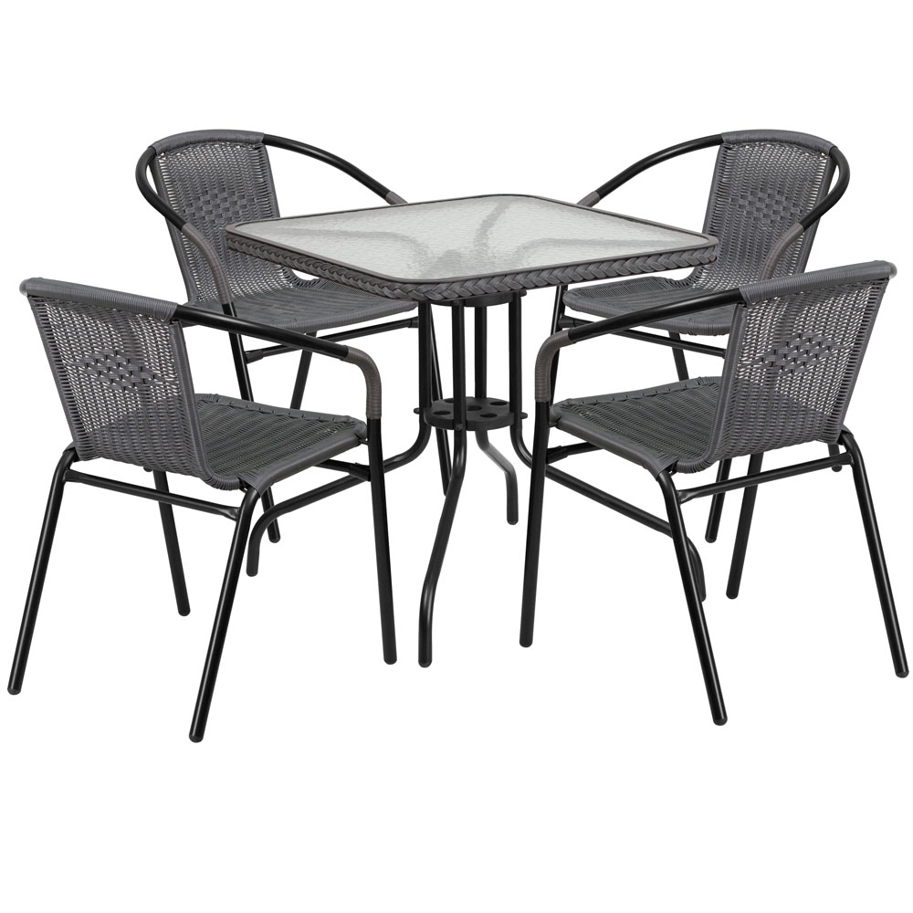 Outdoor table and chairs CUB TLH 073SQ 037GY4 GG FLA Outdoor table and chairs CUB TLH 073SQ 037GY4 GG FLA