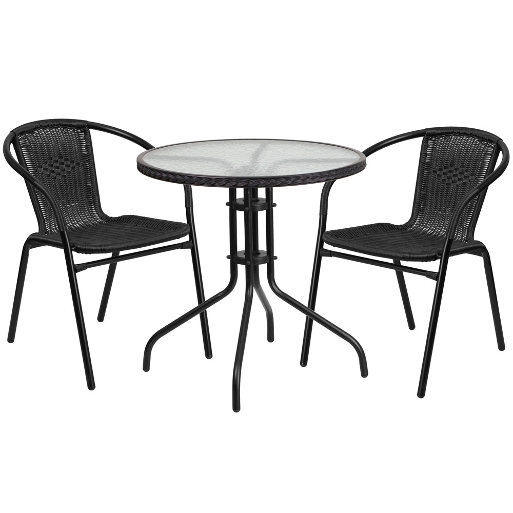 Outdoor table and chairs CUB TLH 087RD 037BK2 GG FLA Outdoor table and chairs CUB TLH 087RD 037BK2 GG FLA