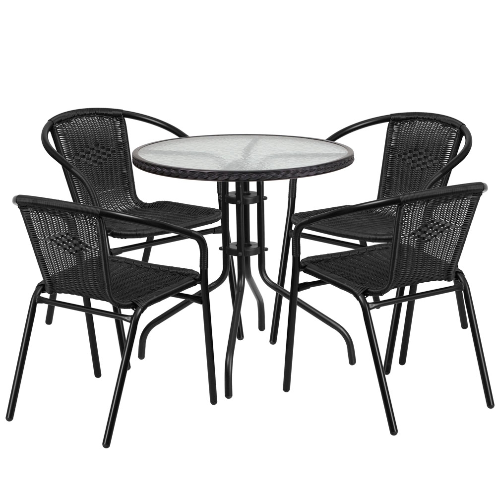 Outdoor table and chairs CUB TLH 087RD 037BK4 GG FLA Outdoor table and chairs CUB TLH 087RD 037BK4 GG FLA