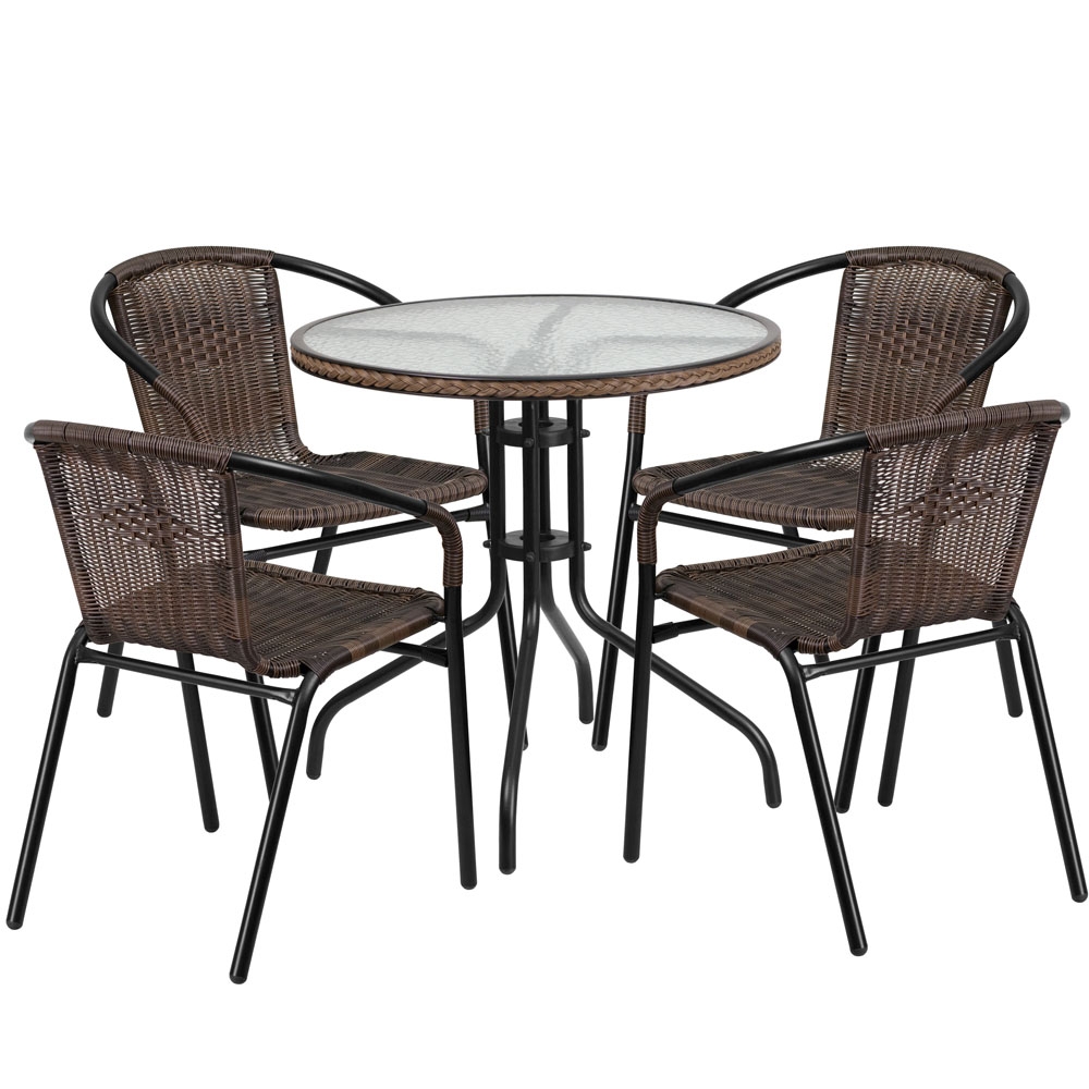 Outdoor table and chairs CUB TLH 087RD 037BN4 GG FLA Outdoor table and chairs CUB TLH 087RD 037BN4 GG FLA