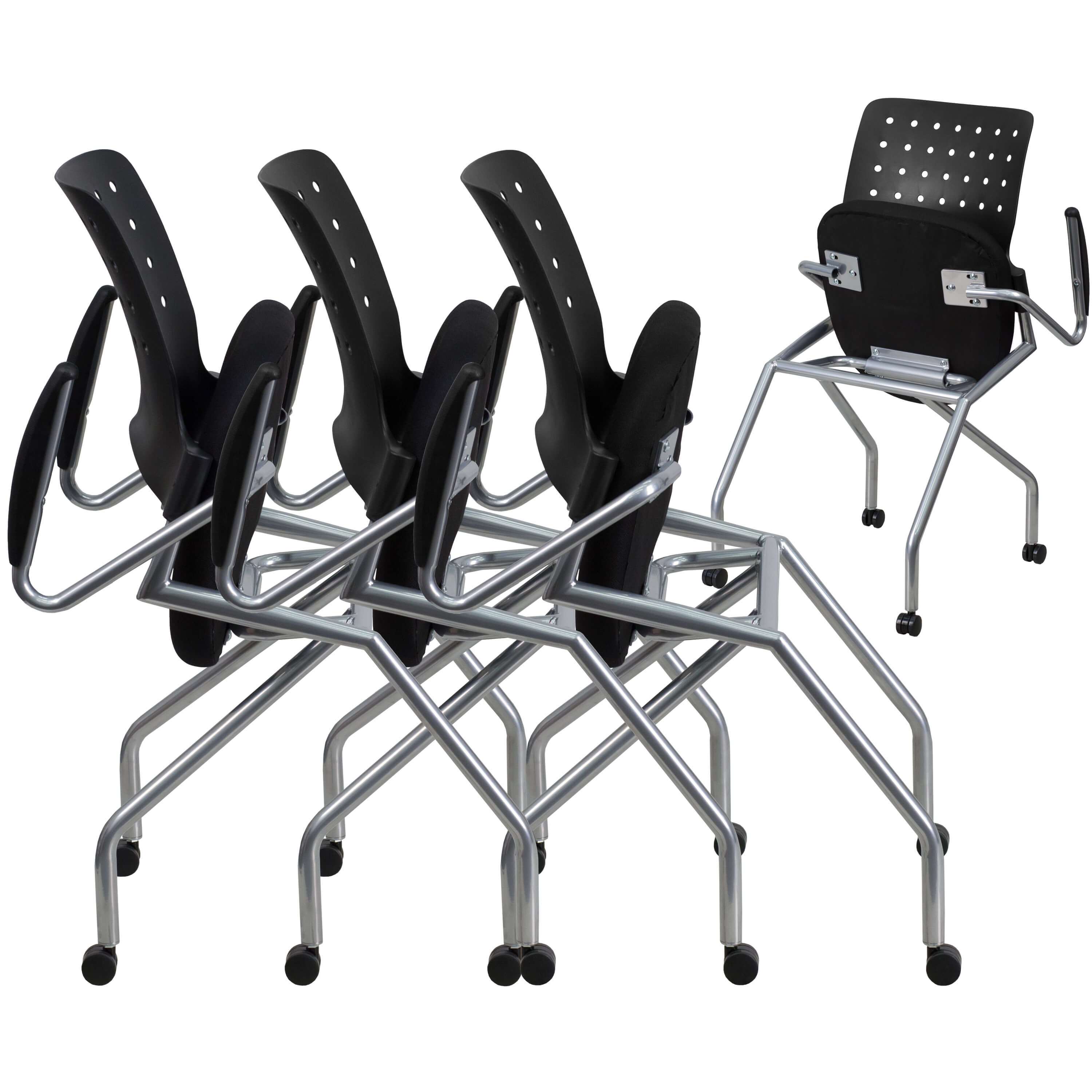 Plastic office chair folded Plastic office chair folded