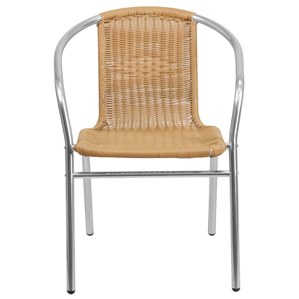 Rattan back chair front view Rattan back chair front view