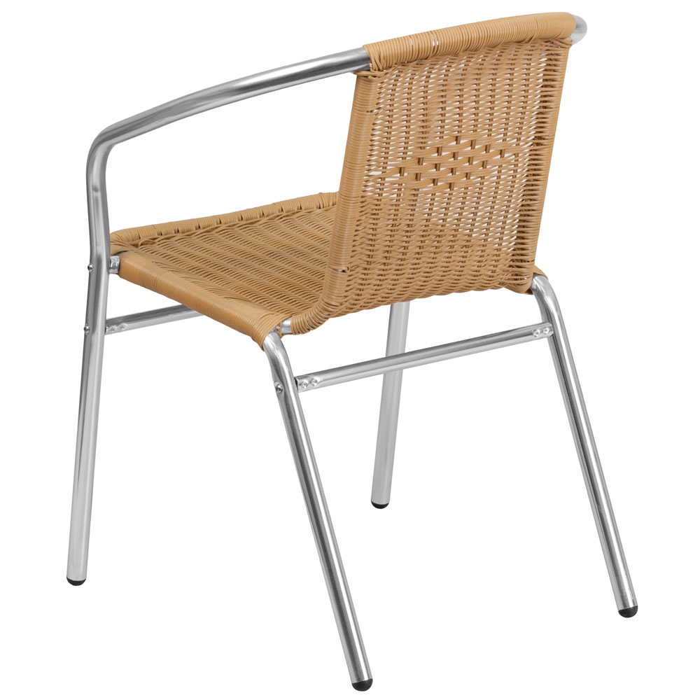 Rattan back chair rear view Rattan back chair rear view