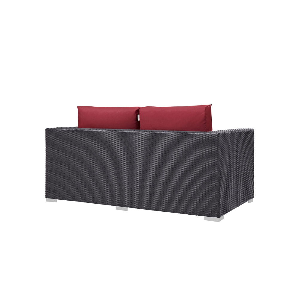 Rattan sofa rear view Rattan sofa rear view