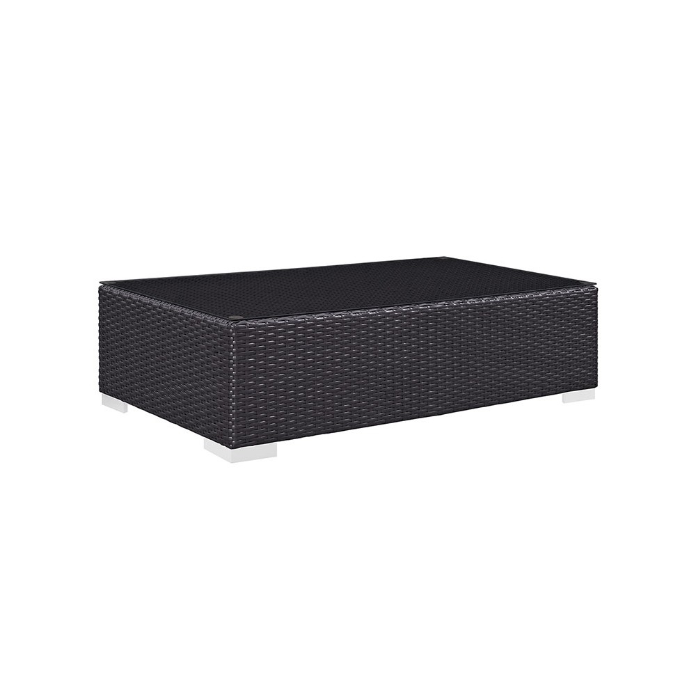 Rattan table rear view Rattan table rear view