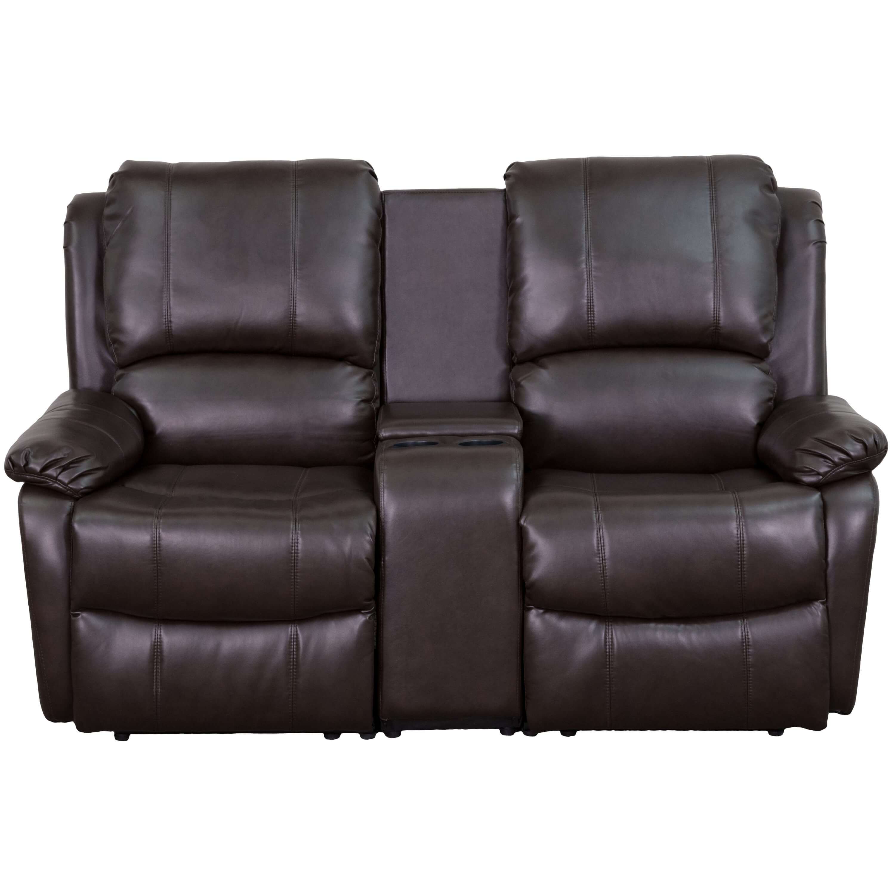 Recliner chair with cup holder front view Recliner chair with cup holder front view