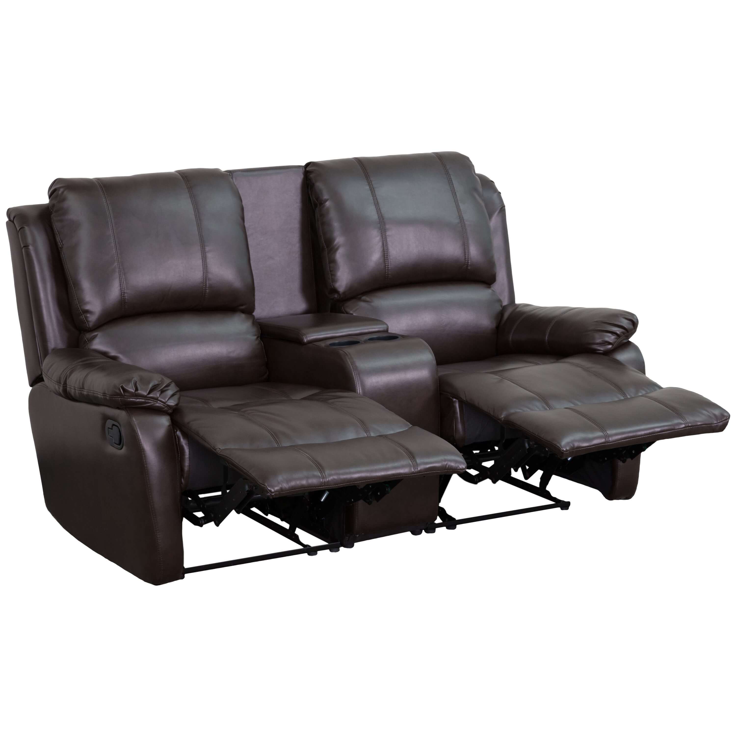 Recliner chair with cup holder reclined view Recliner chair with cup holder reclined view