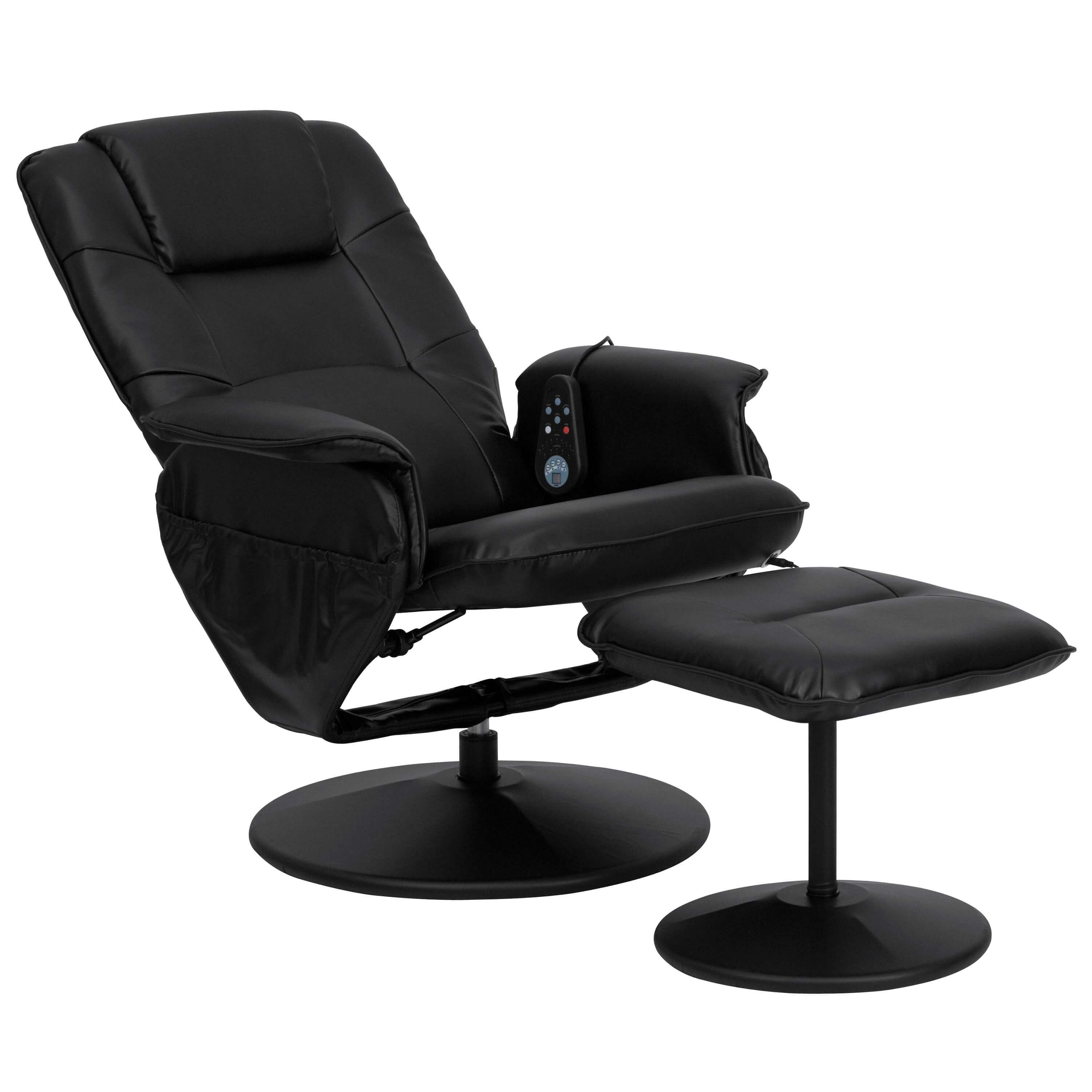 Recliner chair with massage reclined view Recliner chair with massage reclined view