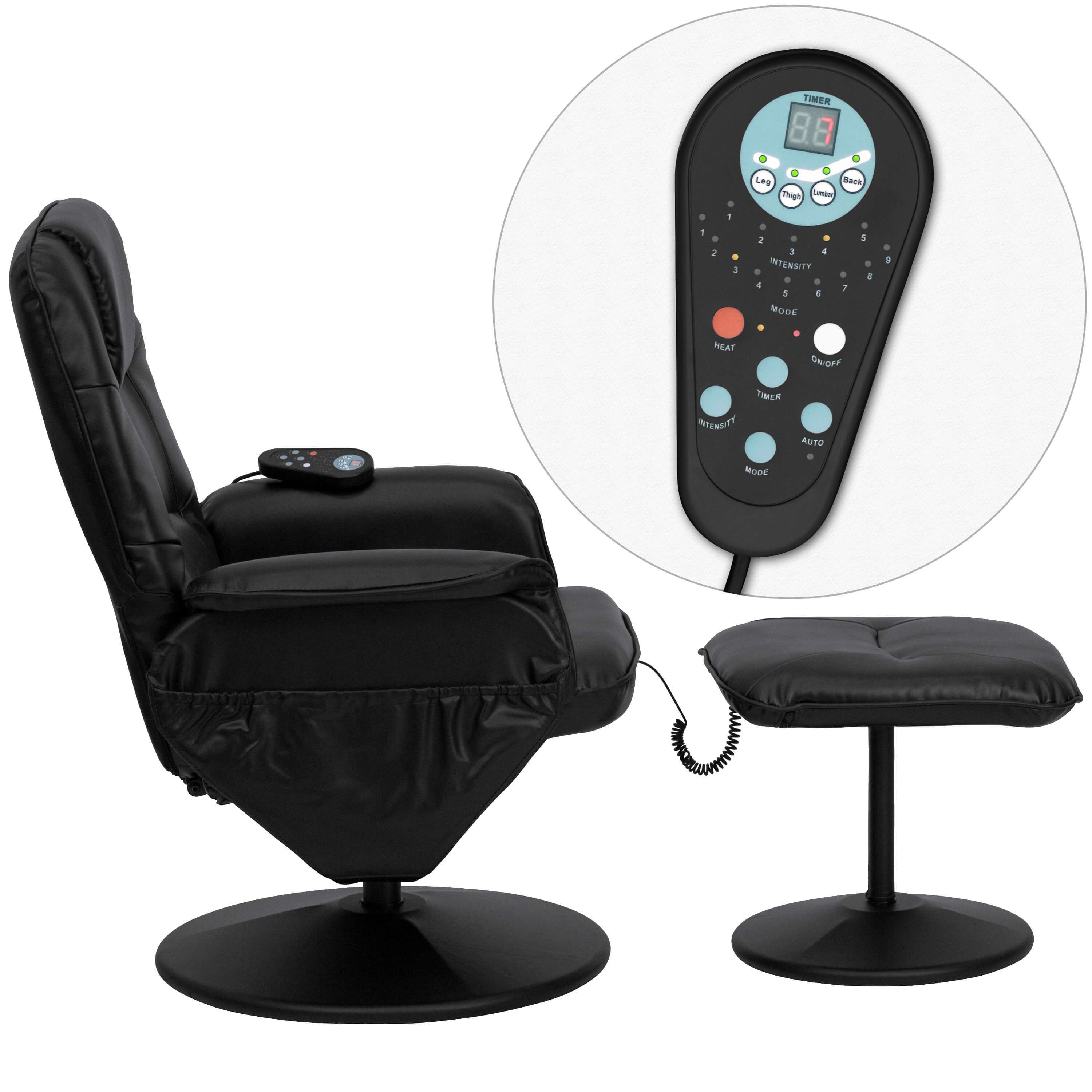 Recliner chair with massage remote view Recliner chair with massage remote view