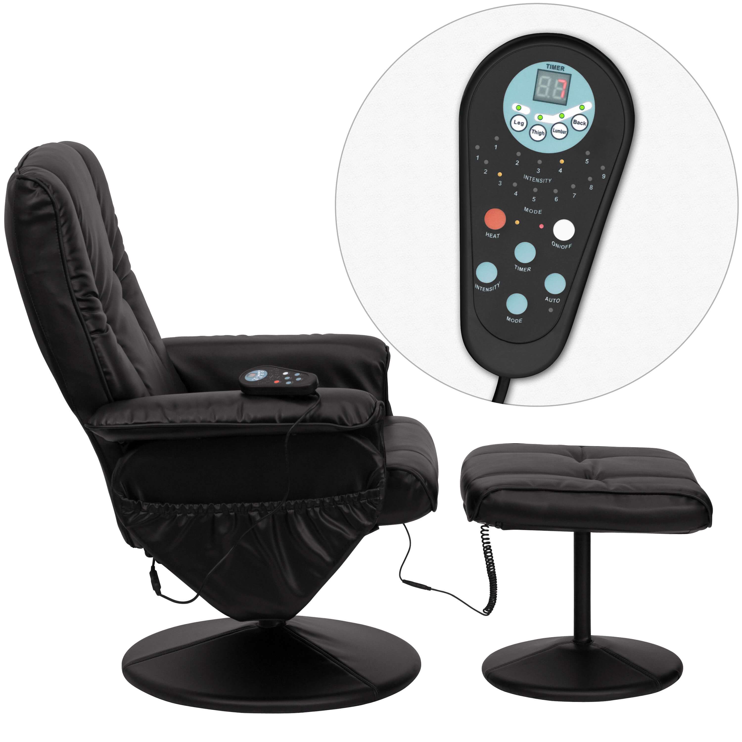 Recliner massage chair remote view Recliner massage chair remote view