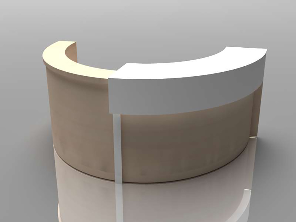 Round reception desk CUB SPH C05 LOG light maple Round reception desk CUB SPH C05 LOG light maple