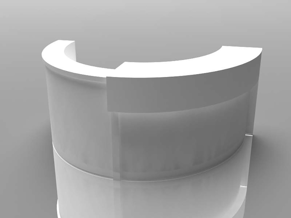 Round reception desk CUB SPH C05 LOG polar white Round reception desk CUB SPH C05 LOG polar white