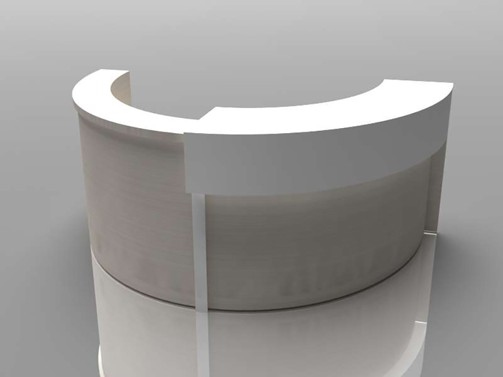 Round reception desk CUB SPH C05 LOG vanilla Round reception desk CUB SPH C05 LOG vanilla