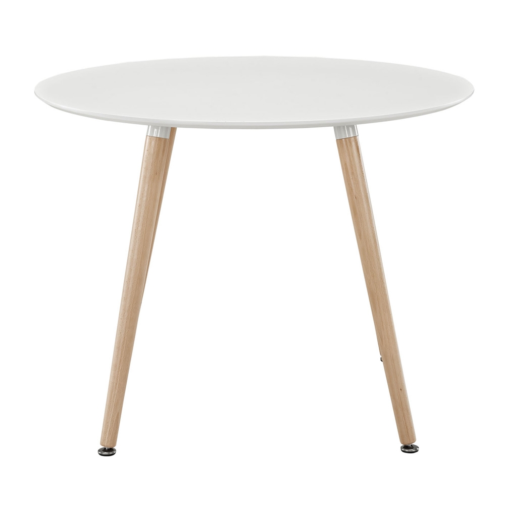 Round restaurant table side view Round restaurant table side view